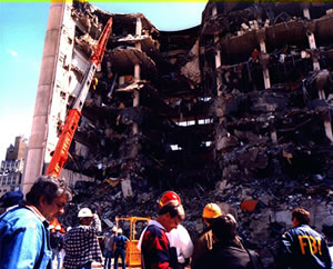 Rick Hahn at the Oklahoma City bombing investigation